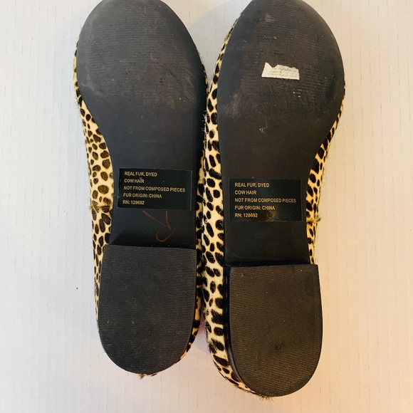 Steve Madden Loafer Flats Womens 8.5 Leopard Print Calf Hair Tassels Slip On - Picture 9 of 12
